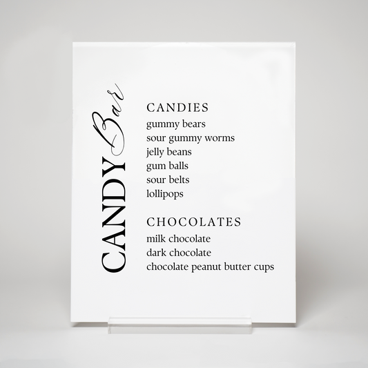 Classic | Candy Menu Sign I