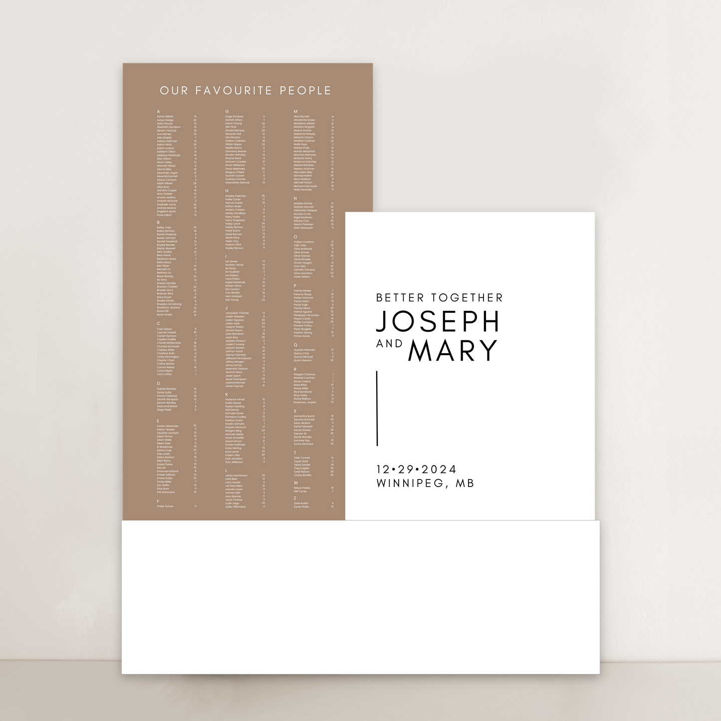 Minimal | Welcome Sign + Seating Chart Box Stand Bundle