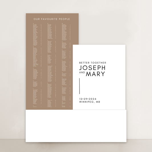 Minimal | Welcome Sign + Seating Chart Box Stand Display Bundle