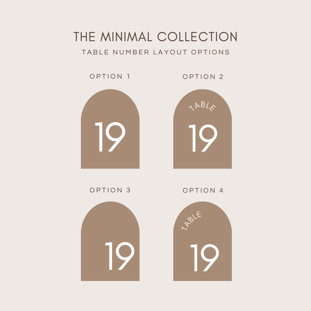 Minimal | Table Numbers (Arch)