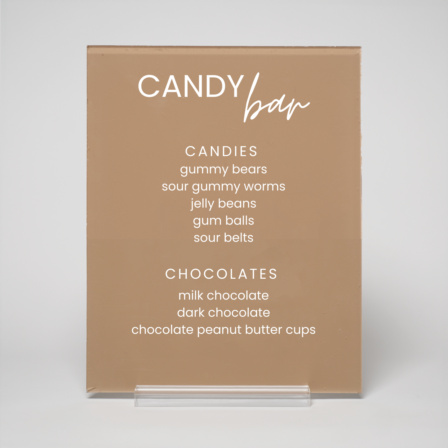 Boho | Candy Menu Sign