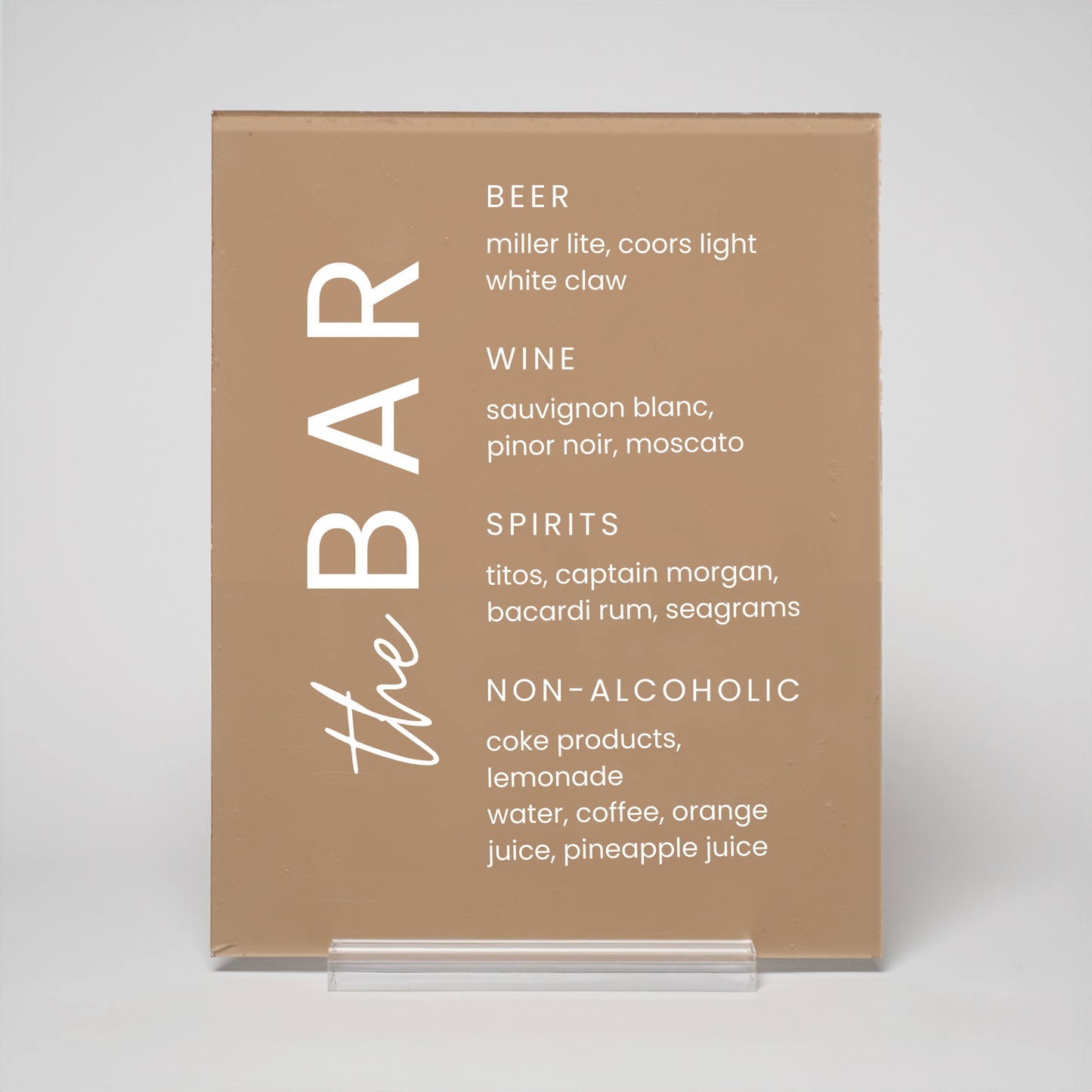 Boho | Drink Menu Sign