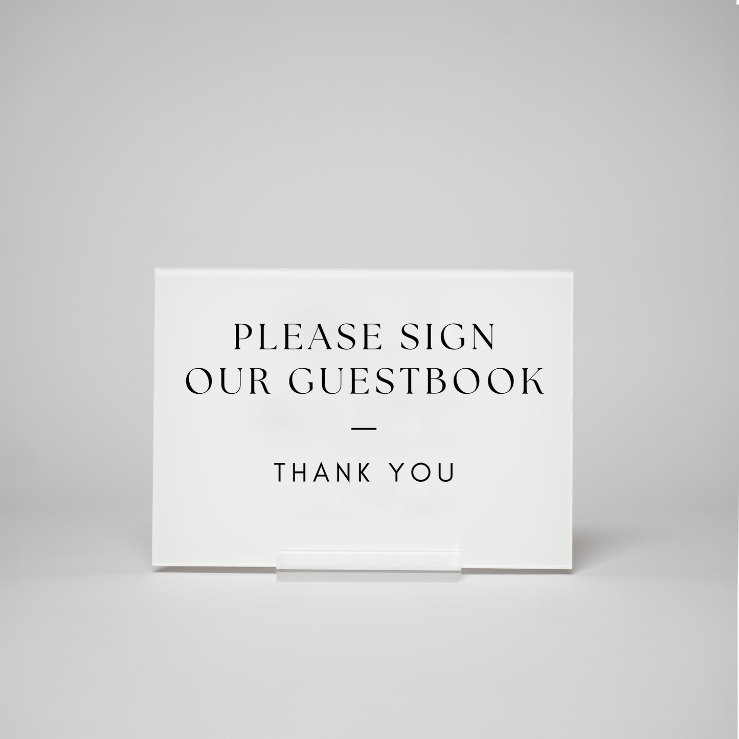 Modern | Guestbook Sign