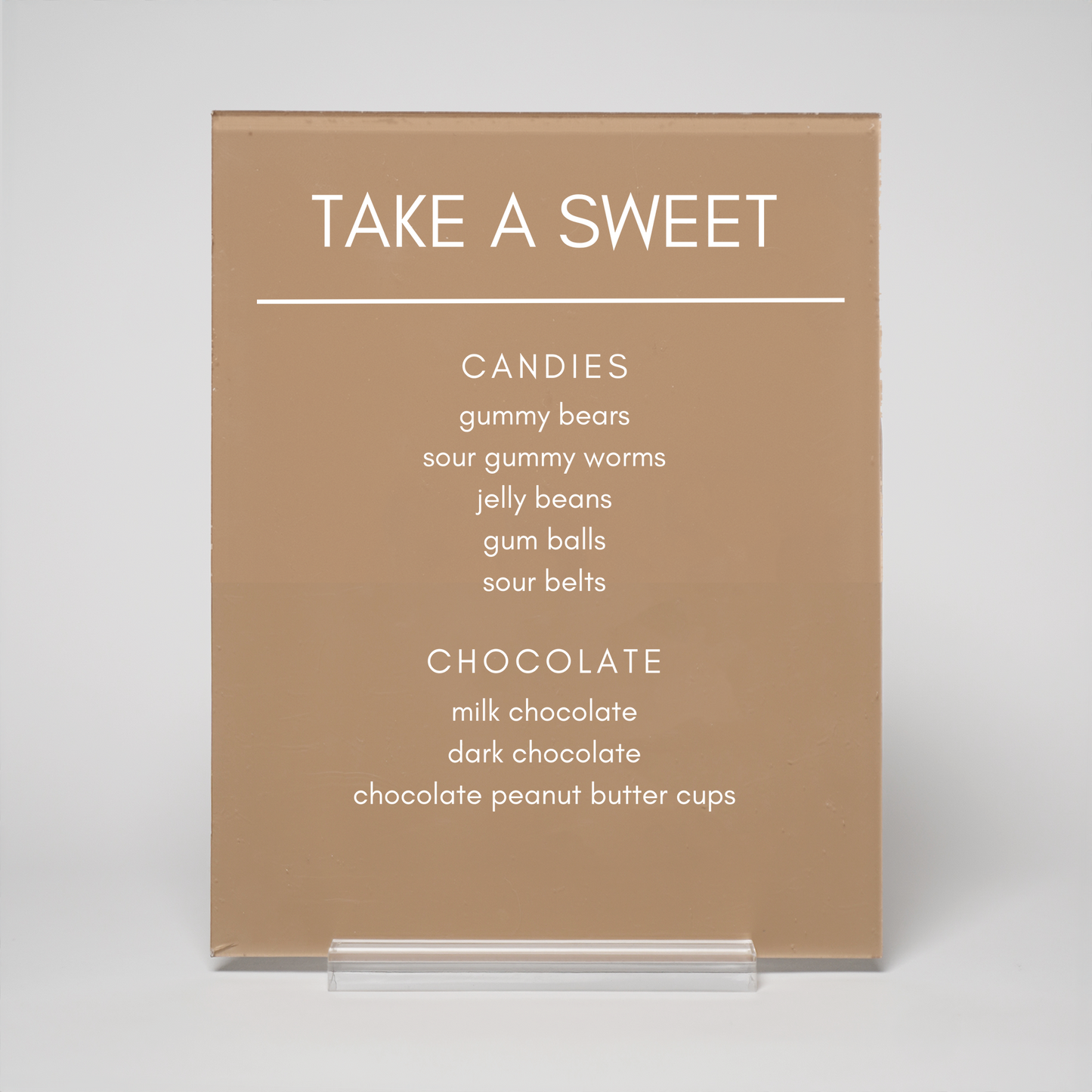 Minimal | Candy Menu Sign