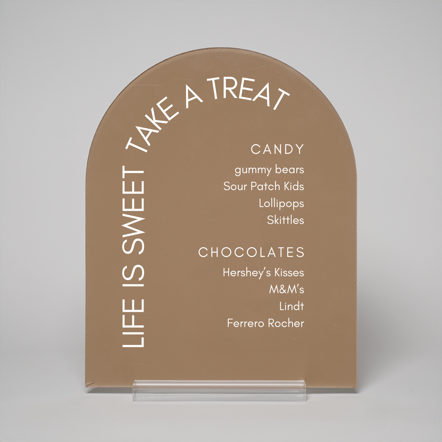 Minimal | Candy Menu Sign (Arch)