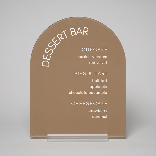 Minimal | Dessert Menu Sign (Arch)