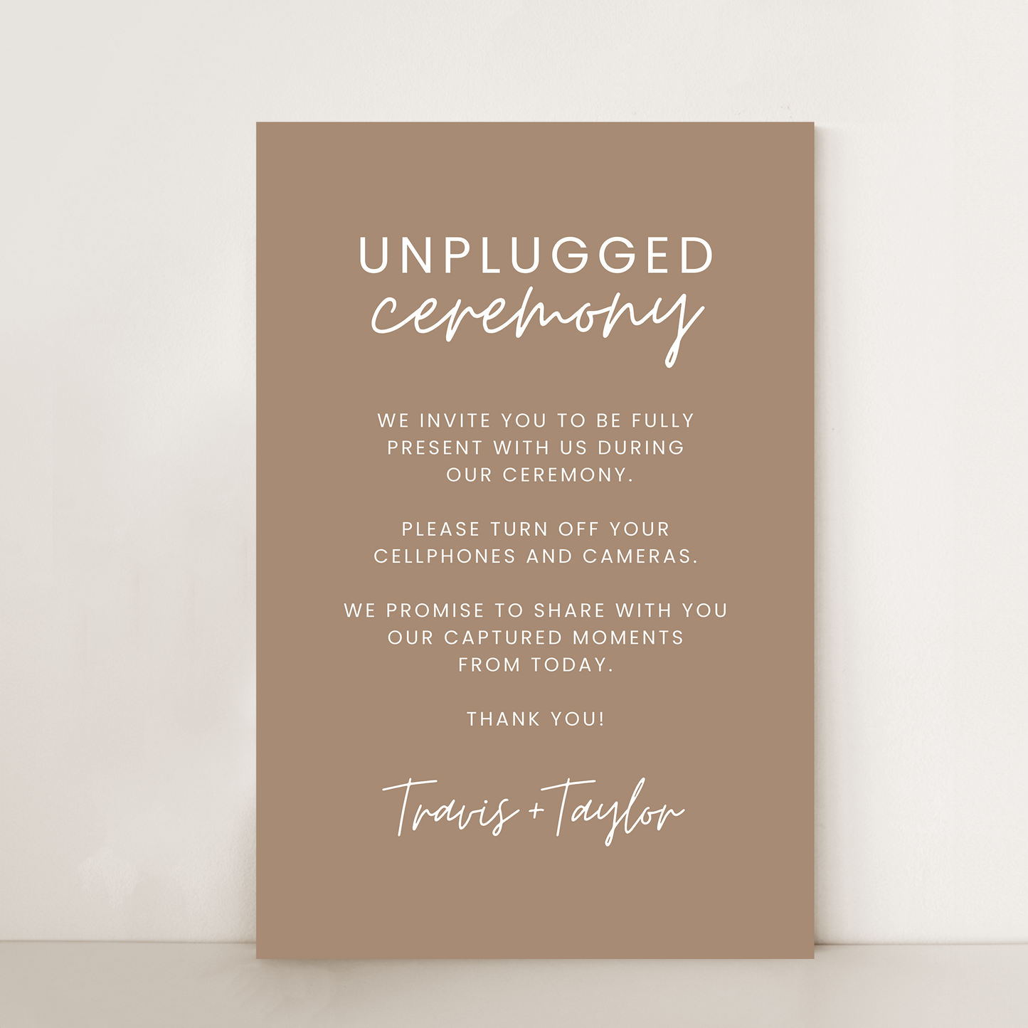 Boho | Unplugged Ceremony Sign