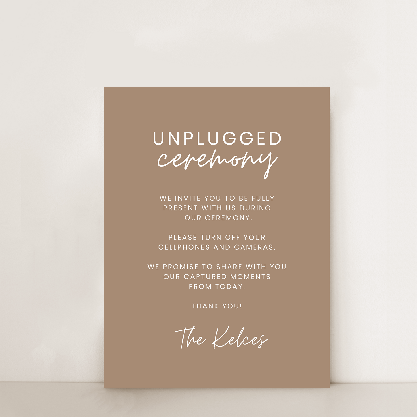 Boho | Unplugged Ceremony Sign