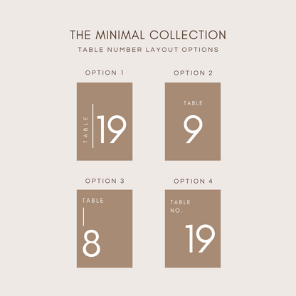 Minimal | Table Numbers (Rectangle)