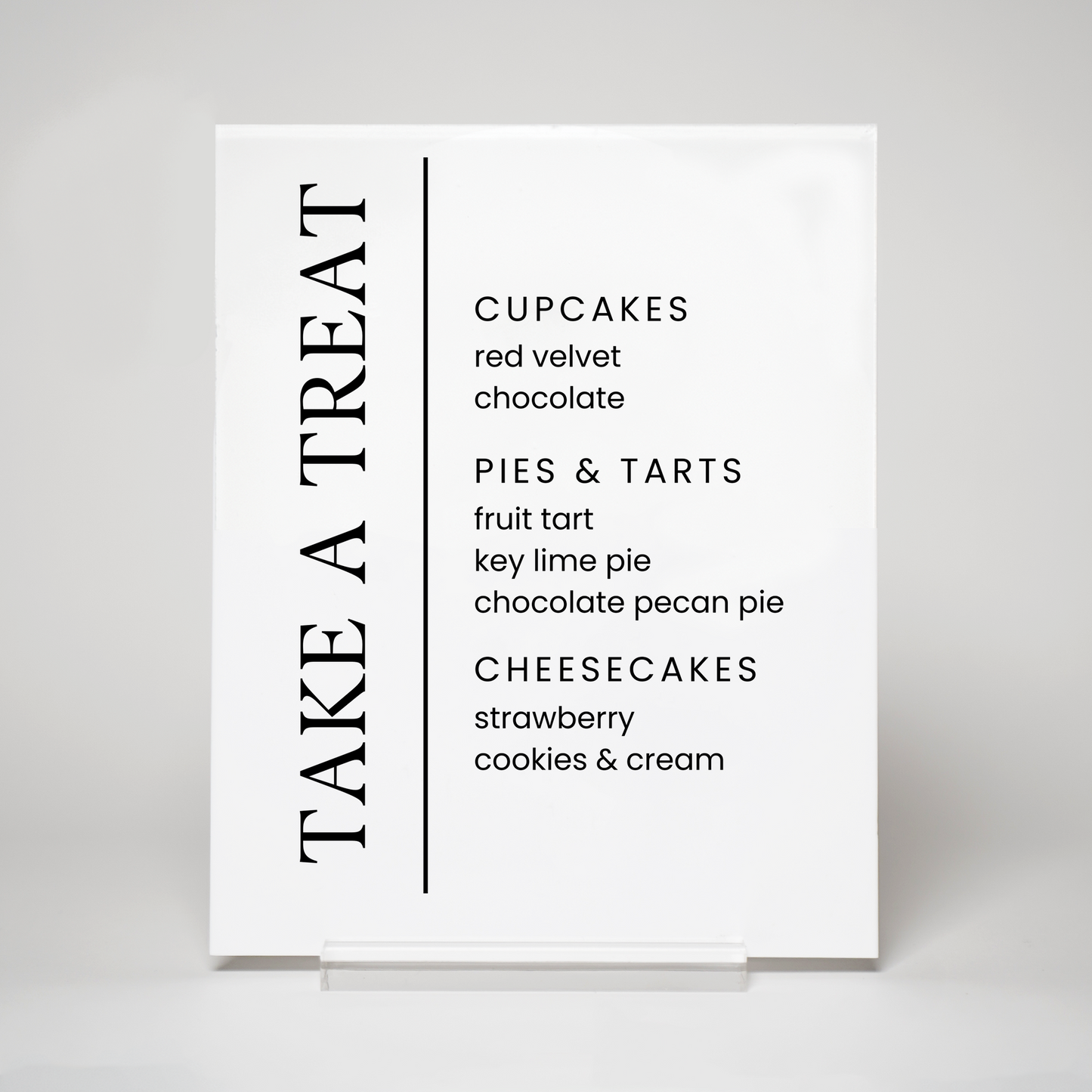 Modern | Dessert Menu Sign II